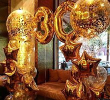 Композиция с шарами с конфетти №6