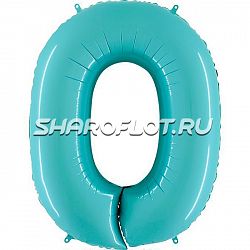 Шар Цифра 0 Голубая пастель 85см