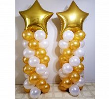 Колонна из шаров со звездой 2м