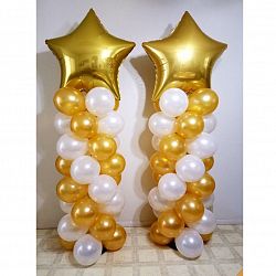 Колонна из шаров со звездой 2м