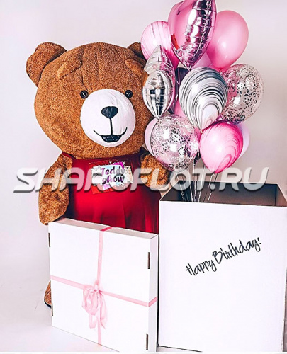 Красивое поздравление шариками для Девушки