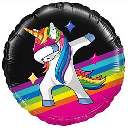 Шар Круг Единорог Модный 40см 