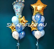 Букет из шаров для новорожденного