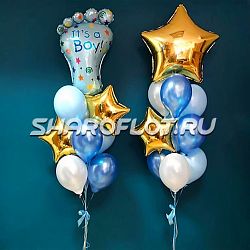 Букет из шаров для новорожденного