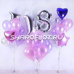 Набор шаров на совершеннолетие девушки