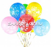 Шары Розы и цветы 30см