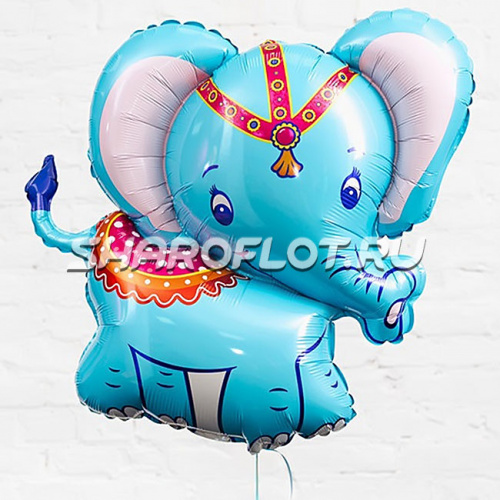 Шар Слон Голубой 80см