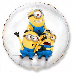 Шар Круг Забавные Миньоны 45см