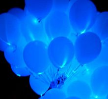 Светящиеся голубые шары 30см