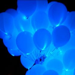 Светящиеся голубые шары 30см