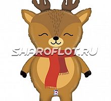 Шар Олень в шарфике 70см