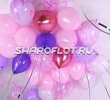 Шарики Розово Фиолетовое Ассорти девочки 30см