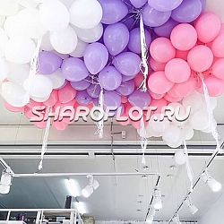 Шары сиреневые, розовые, белые 30см