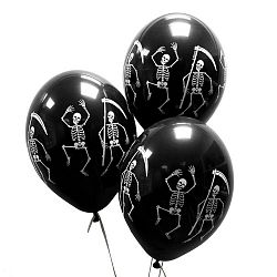 Черные шары Танцующий Скелет 30см