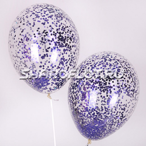 Шар с Фиолетовым конфетти