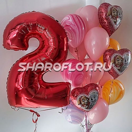 Шары на 2 года девочке