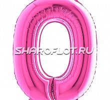 Шар Цифра 0 Розовая 85см