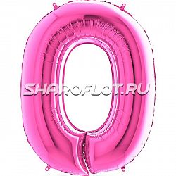 Шар Цифра 0 Розовая 85см