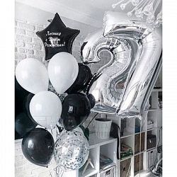 Композиция шаров с цифрой №084