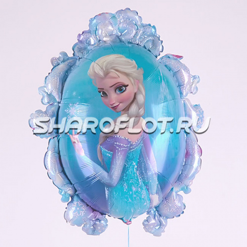 Шар Зеркало с Эльзой 60см