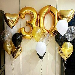 Композиция шаров с цифрой №009