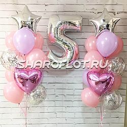 Фонтан из шаров с цифрой