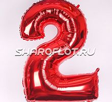 Шар Цифра 2 Красная 85см