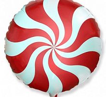 Шар Круг Леденец Красный 45см