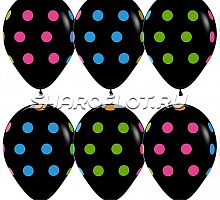 Шары Черные (горох диско), 30см