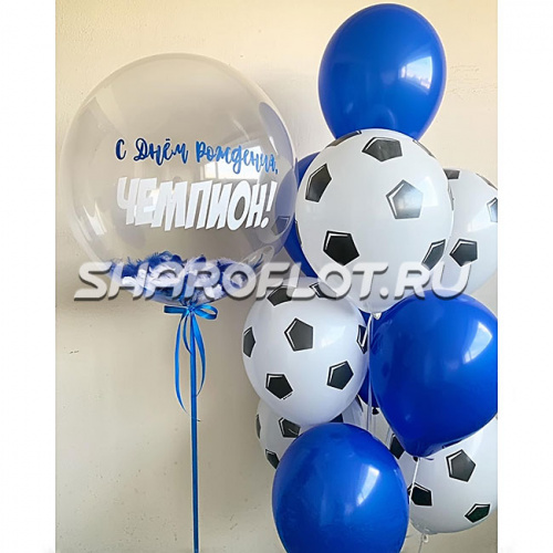 Фонтан из 11 шаров для мальчика