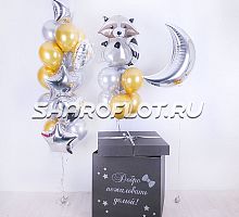 Коробка с шариками на выписку малыша