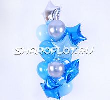 Звездный фонтан синих шариков