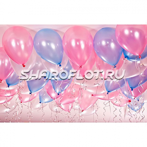 Шарики голубые, розовые 30см Шарики голубые, розовые 30см