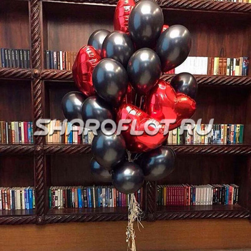 Букет шаров Черный жемчуг