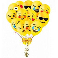 Шары Смайлы Эмодзи 30см