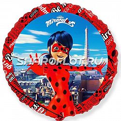 Шар круг Леди Баг 40см