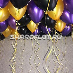 Шарики золотые, черные, фиолетовые 30см