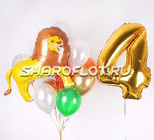 Букет со львом на 4 года