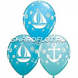 Шары Якорь Парусник, 30см