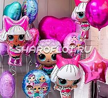 Сет из шаров с куклами Лол