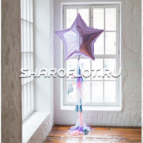 Большой шар с тассел гирляндой Звезда