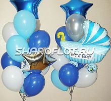 Фонтаны шаров на выписку из роддома