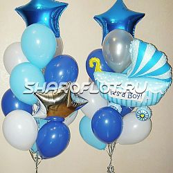 Фонтаны шаров на выписку из роддома