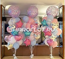 Мятно-розовые фонтаны на выписку