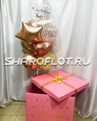 Нежная коробка-подарок Боссу