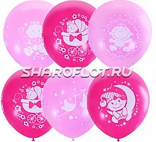 Шарики С рождением, Малышка, 30см