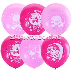 Шарики С рождением, Малышка, 30см