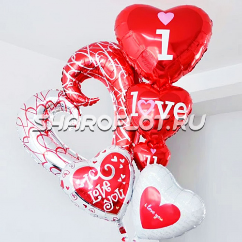 Композиция из сердец для любимой