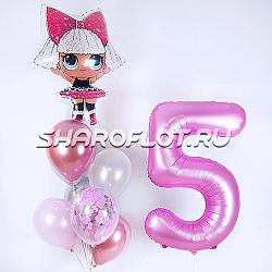 Набор с куколкой и цифрой 5