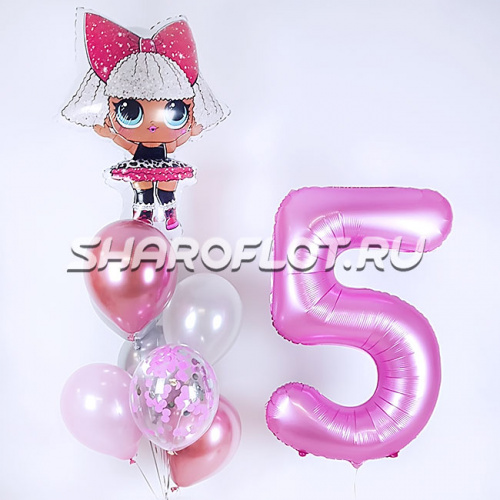 Набор с куколкой и цифрой 5